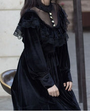 Load image into Gallery viewer, Vintage Dark Academia Gothic Style Dress
