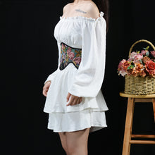 Load image into Gallery viewer, Vintage Remake Floral Underbust Corset Waist band

