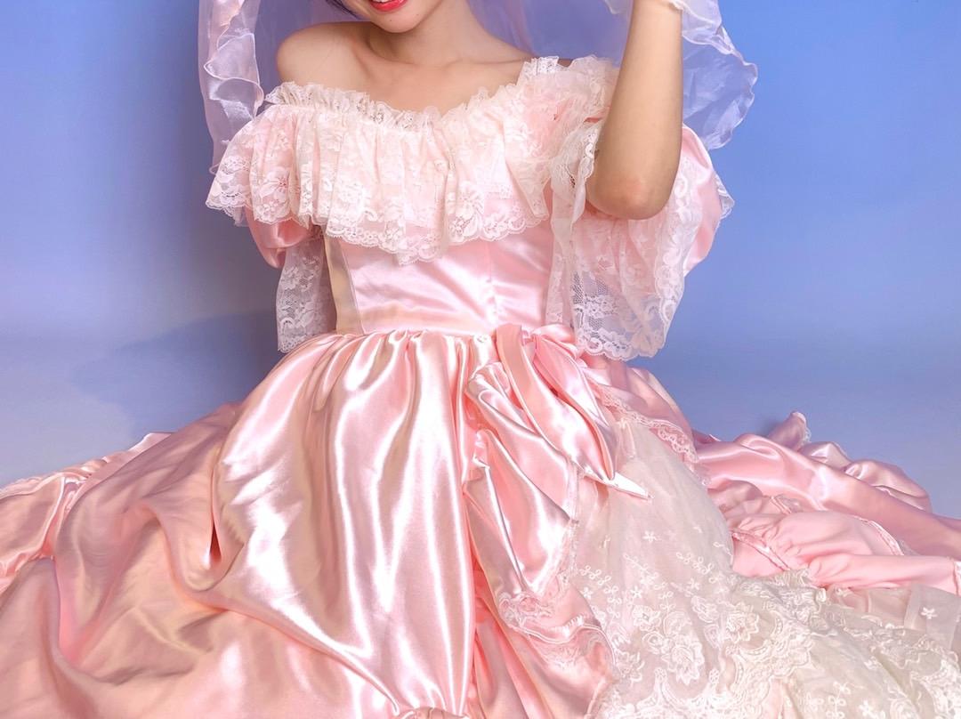 Victorian Style Multi-Layer Prom Dress Wedding Gown Customized size / Pink I Retro Fairy Victorian Style Multi-Layer Prom Dress Wedding Gown Customized size / Pink I Retro Fairy