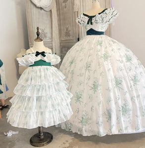 [Handmade] Gone with the Wind Vintage Reproduction custom made floral Prom Dress