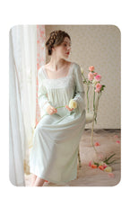 Load image into Gallery viewer, Retro Square Collar Cotton Night Gown dress
