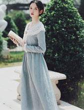 Load image into Gallery viewer, Period Drama Inspired Lace Collar Vintage Dress Final Sale
