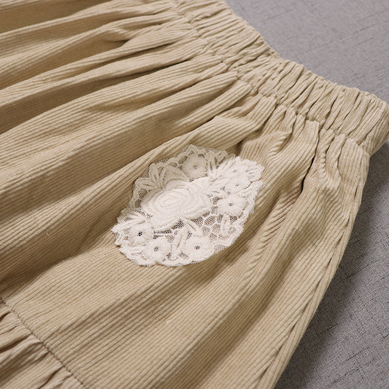 Cottagecore Embroidery Vintage Skirt