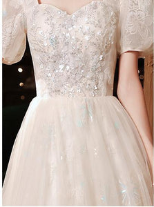 Retro Fairycore Sequins Bridal Dress Prom Dress