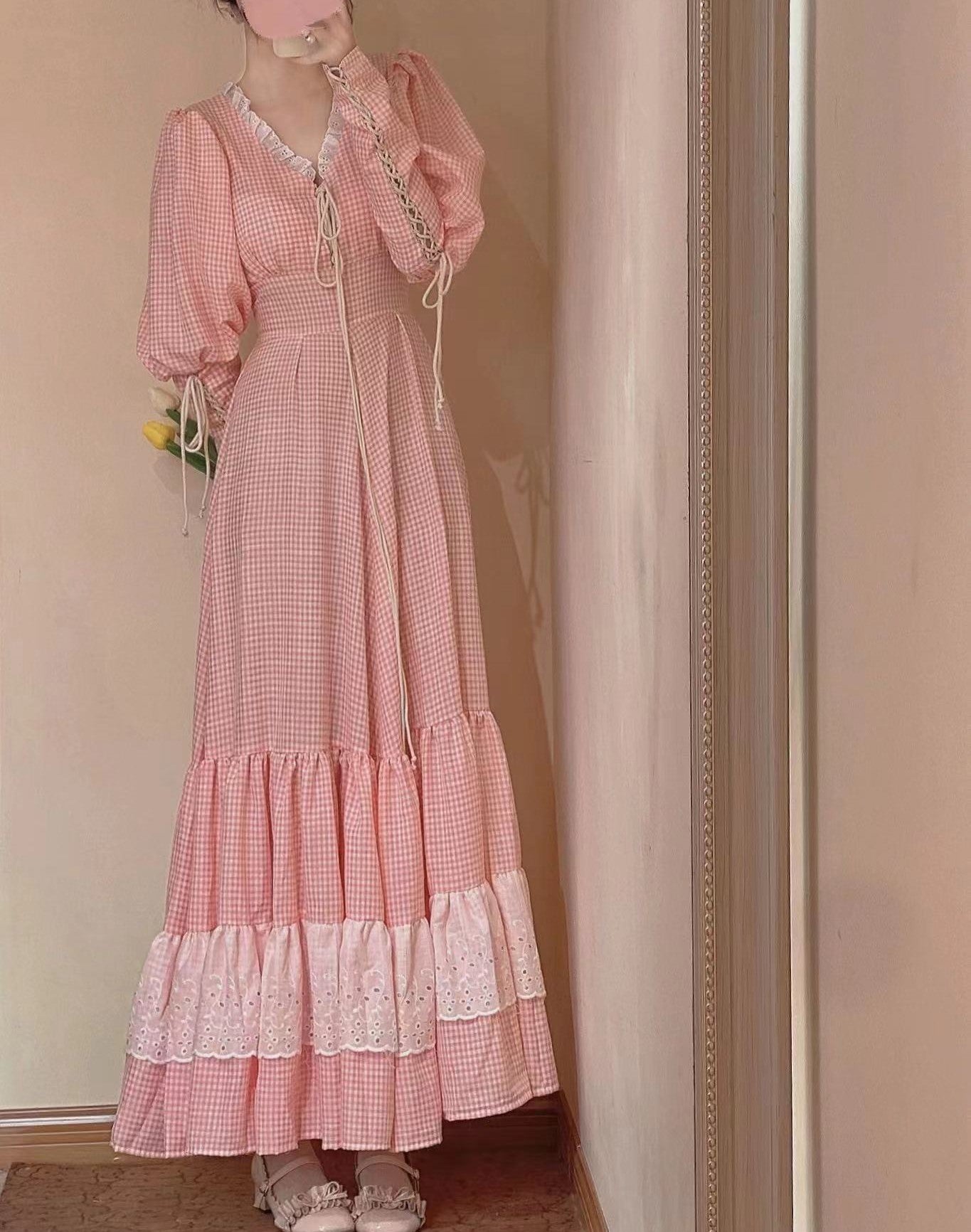 vintage dress cottagecore dress party dress 1930s 1940s dress 1950s dress 1900 dress Edwardian dress Prairie dress Lawn dress Period Drama Style Regency Dress Gunnesax dress