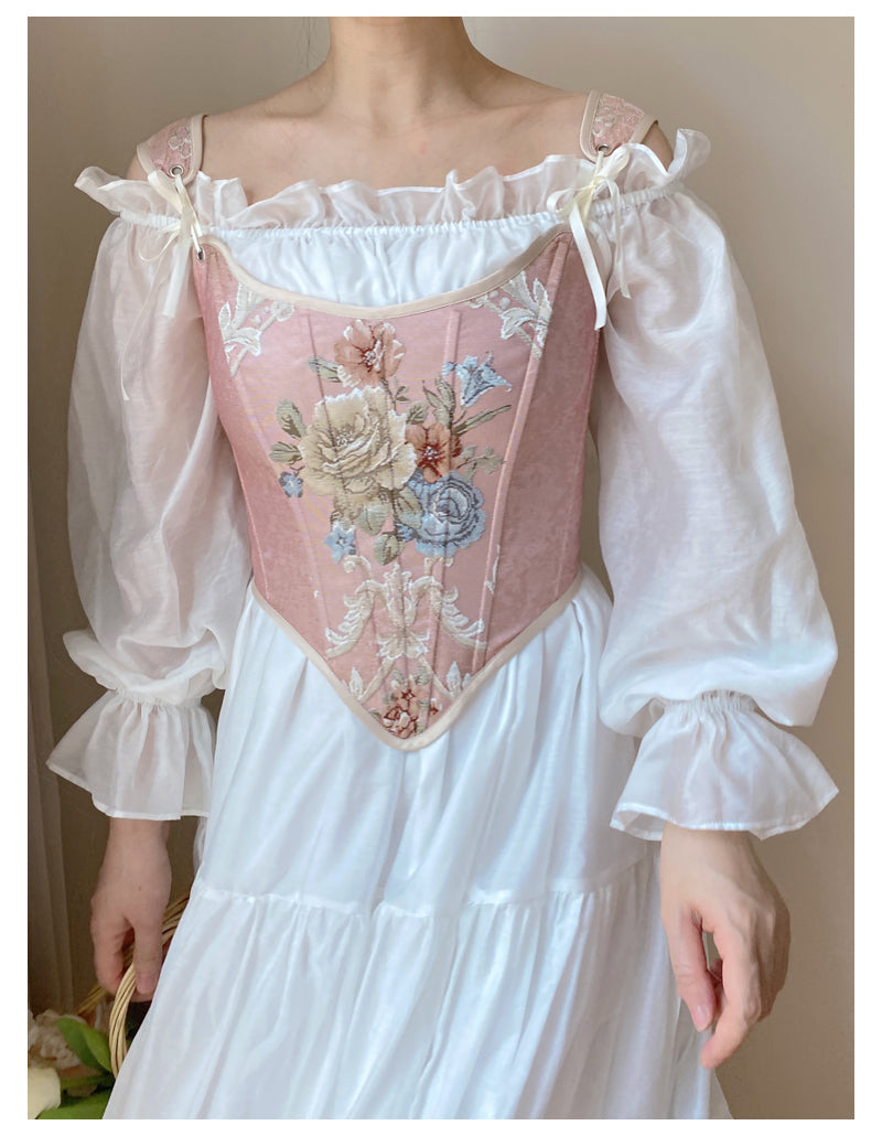 victorian corset dress aesthetic Vintage Style Corset Tops, Dress & Stays