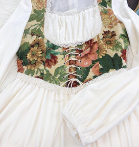 Vintage 30s Jacquard Cottagecore Dress