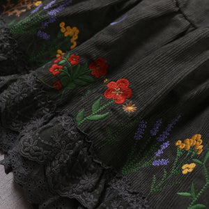 Cottagecore Embroidery Vintage Skirt