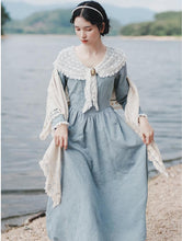 Load image into Gallery viewer, Period Drama Inspired Lace Collar Vintage Dress Final Sale
