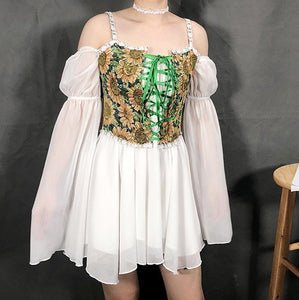 Cottagecore Vintage corset waistcoat vest handmade corset