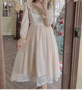 Retro Fairycore Princess Lace up Dress [Final Sale]