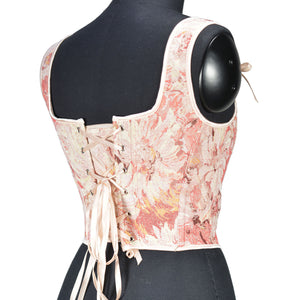 Vintage Remake Jacquard Lace up Corset