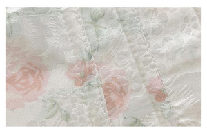 Vintage Reproduction Rose Lace Stitching Jacquard Corset Bustier Top