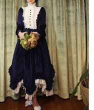 Load image into Gallery viewer, 1900s Edwardian Stand Collar Vintage Swing Dress
