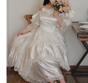 Vintage 50s Princess Bridal Dress [Three Colors]