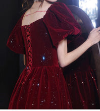 Load image into Gallery viewer, Retro Shimmering Velvet Prom Evening Dress
