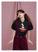 Load image into Gallery viewer, Handmade Cottagecore Mushroom Tie Shirt Accessory
