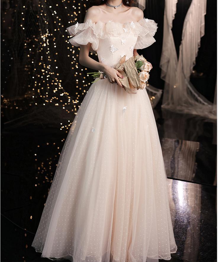 Ball Gown Floor Length Sleeveless Layers Tulle Ruffles Prom Dress – Pgmdress