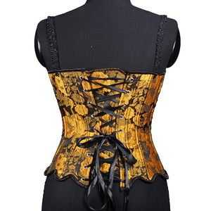 Vintage Floral Jacquard Corset Stay