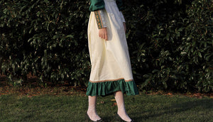 Gunne sax Style Embroidery Prairie Dress