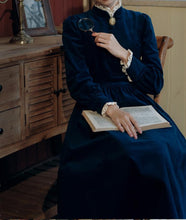 Load image into Gallery viewer, 1900s Style Stand Collar Vintage Dress

