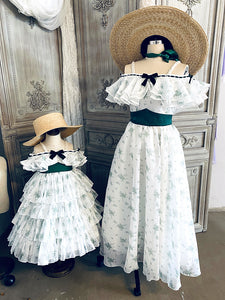 [Handmade] Gone with the Wind Vintage Reproduction custom made floral Prom Dress