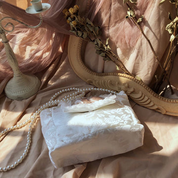 Vintage Pearl Chain Rose Decor Shoulder Bag Hand Bag Purse I Retro Fairy