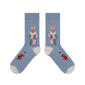 Retro Caricture Short Socks