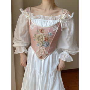 vintage corset cottagecore corset victorian corset handmade corset stay