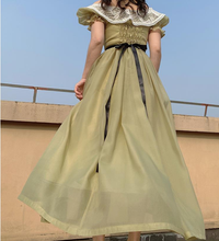 Load image into Gallery viewer, Handmade Gone With the Wind Vintage Lace Collar Dress
