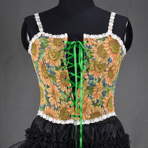 Cottagecore Vintage corset waistcoat vest handmade corset