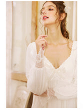 Load image into Gallery viewer, Vintage Princess Lace Night Gown Dress
