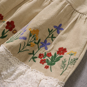 Cottagecore Embroidery Vintage Skirt