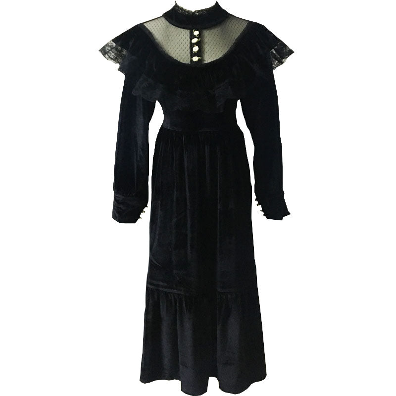 Vintage Victorian Gothic Style Velvet Dress M I Retro Fairy Vintage Victorian Gothic Style Velvet Dress M I Retro Fairy