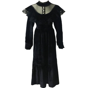 30s Dark Academia Gothic Style Dress – Retro Fairy
