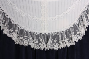 Vintage Princess Lace Stitching Velvet Night Gown Dress Lounge Wear