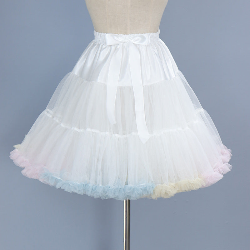 Retro Rainbow Petticoat Tutu Underskirt