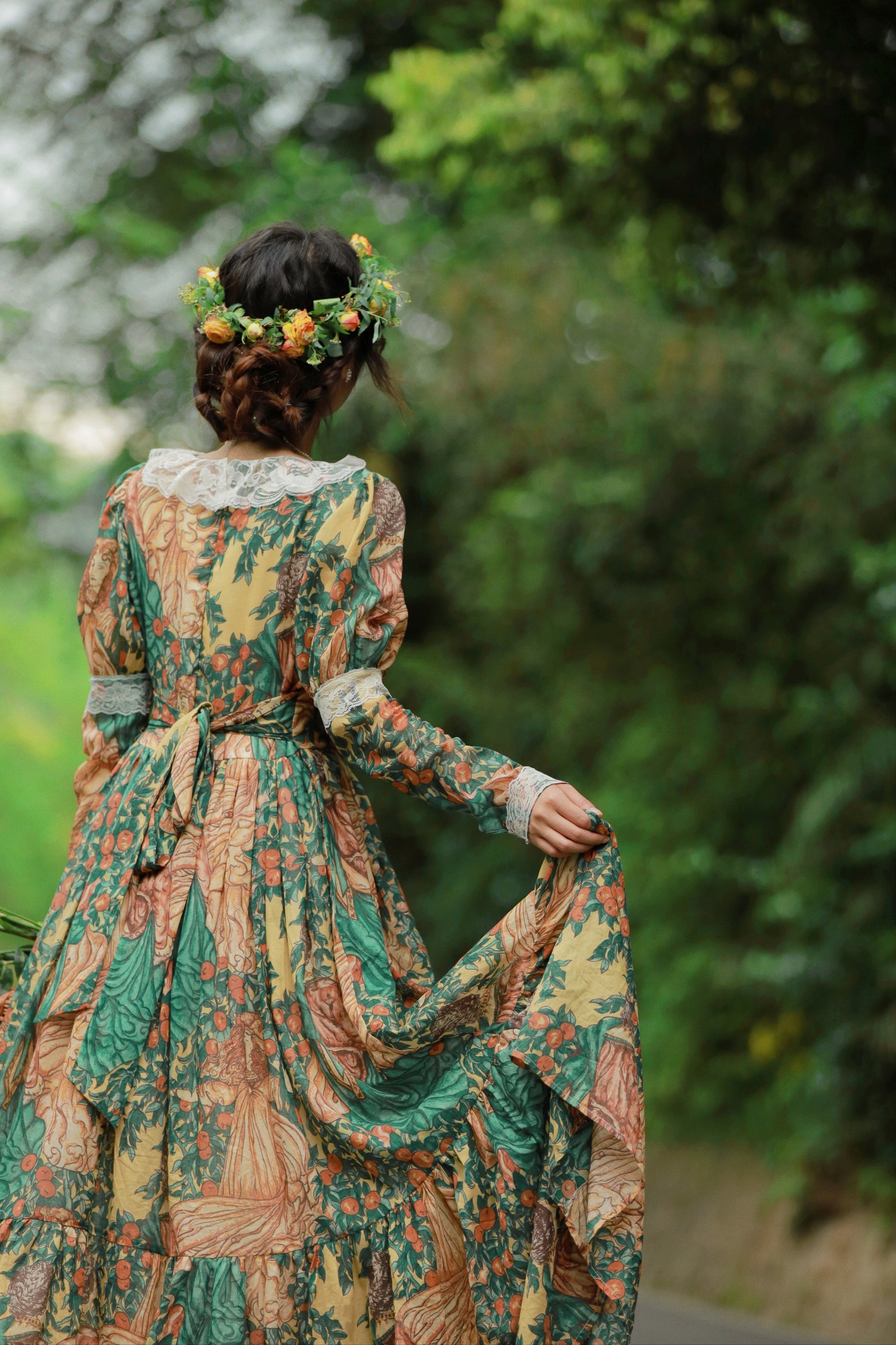 Gunne Sax Reproduction 70s Adam Eve Print Dress Gunne Sax Reproduction 70s Adam Eve Print Dress