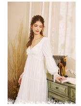 Load image into Gallery viewer, Vintage Princess Lace Night Gown Dress
