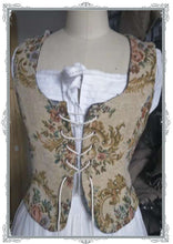 Load image into Gallery viewer, Vintage Waistcoat Vest vintage bustier vintage corset cottagecore
