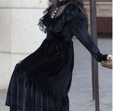 Load image into Gallery viewer, Vintage Dark Academia Gothic Style Dress
