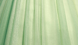 Handmade Fairycore V Neck Studded Green Prom Dress Evening Dress