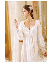 Load image into Gallery viewer, Vintage Princess Lace Night Gown Dress
