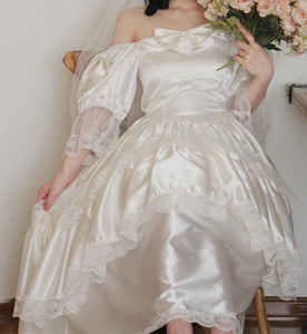 Vintage 50s Princess Bridal Dress [Three Colors]