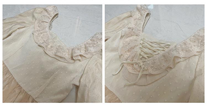Retro Fairycore Princess Lace up Dress [Final Sale]