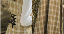 Load image into Gallery viewer, Retro Academia Plaid Blouse Vest Skirt Set
