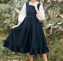 Load image into Gallery viewer, vintage dress cottagecore dress 1970s dress 50s dress prairie dress gunnesax dress lolita dress kawaii dress street wear aesthetics outfit
