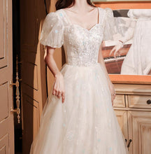 Load image into Gallery viewer, Retro Fairycore Sequins Bridal Dress Prom Dress
