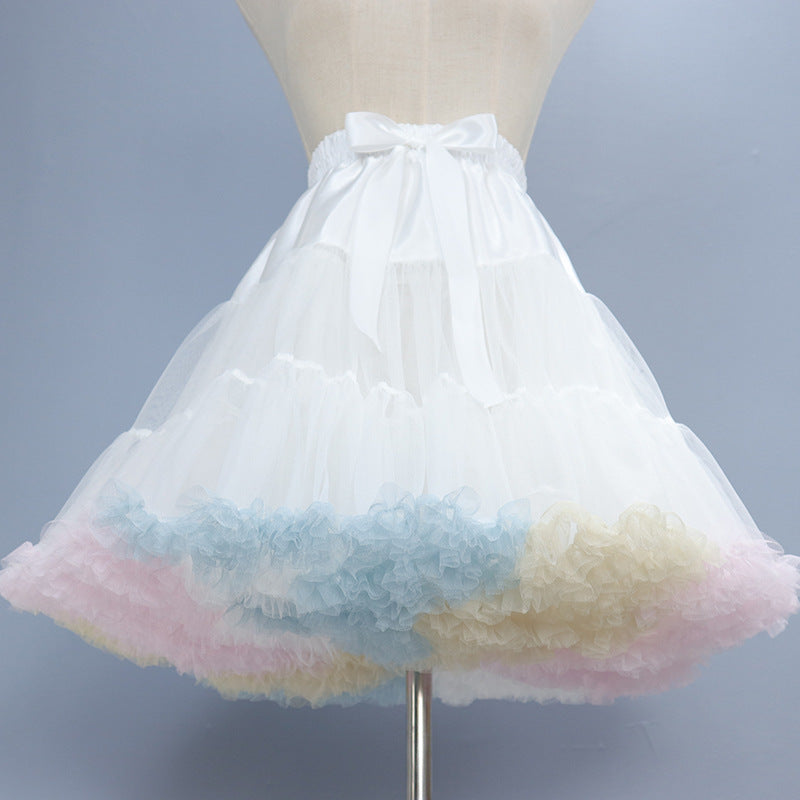 Retro Rainbow Petticoat Tutu Underskirt