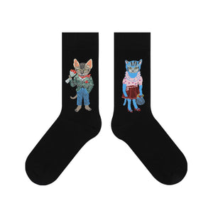 Retro Caricture Short Socks